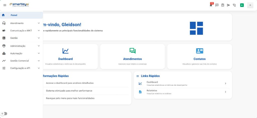 Dashboard Smartizy AI